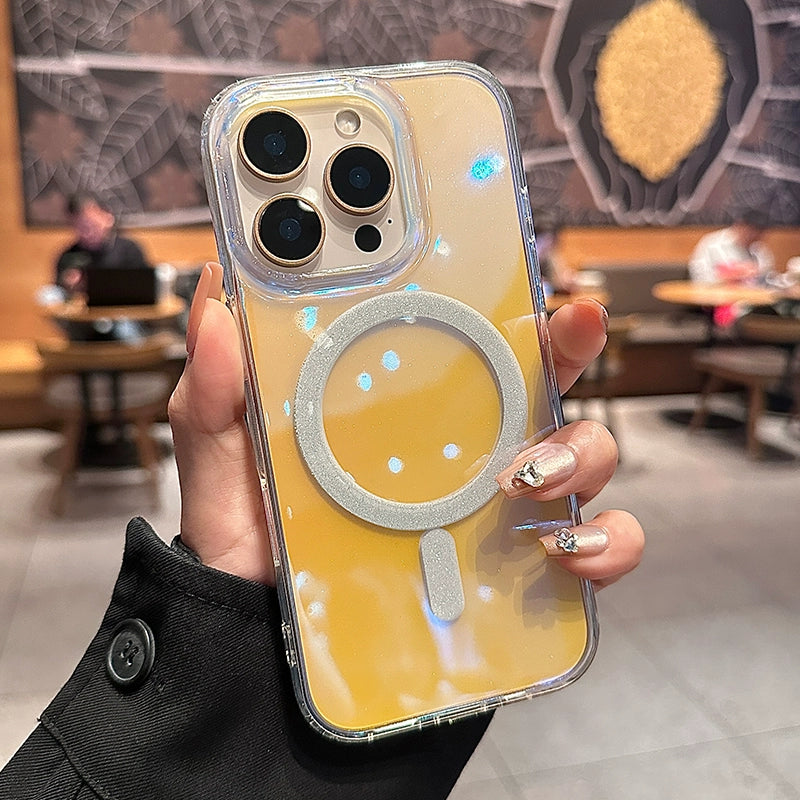 Gradient Transparent Magnetic Phone Case For iPhone