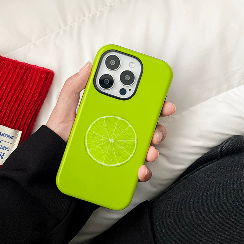 2 in 1 Fresh Orange Magnetic Phone Case For iPhone