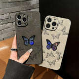 Colorful Butterfly Suede Case for IPhone