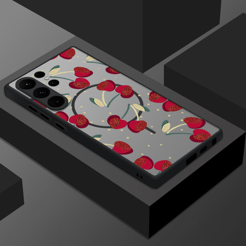Cherry Magnetic Phone Case For Samsung
