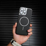 Metallic Paint Magnetic Phone Case For iPhone