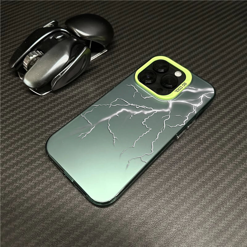 White Lightning Simple Phone Case For iPhone