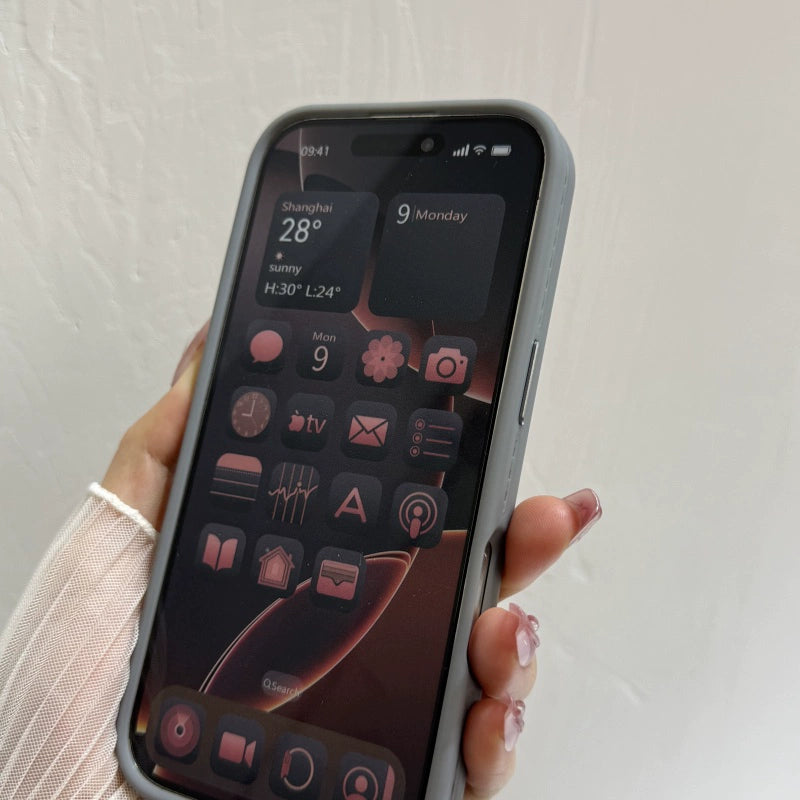 Lens Bracket Magnetic Phone Case For iPhone