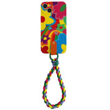 Graffiti Flower Woven Lanyard Phone Case for IPhone