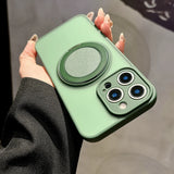 Magnetic Bracket Wireless Charging Case For iPhone
