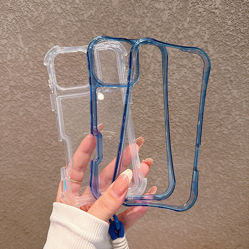 Transparent 3-in-1 Phone Case For iPhone