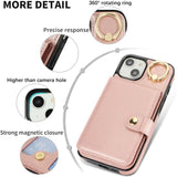 Ring Card Holder Wallet Phone Case For iPhone