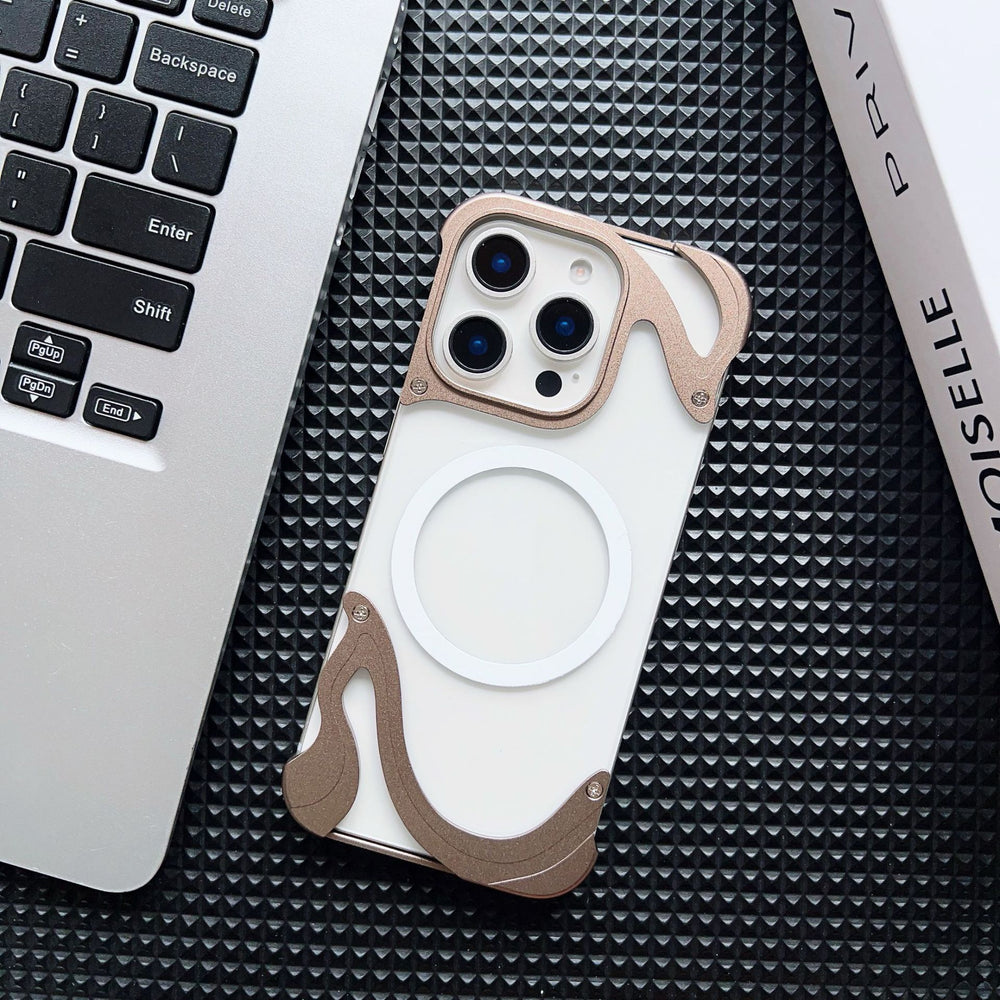 Magnetic Transparent Borderless Phone Case For iPhone