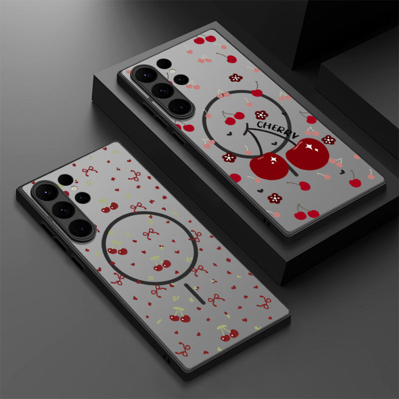 Cherry Magnetic Phone Case For Samsung