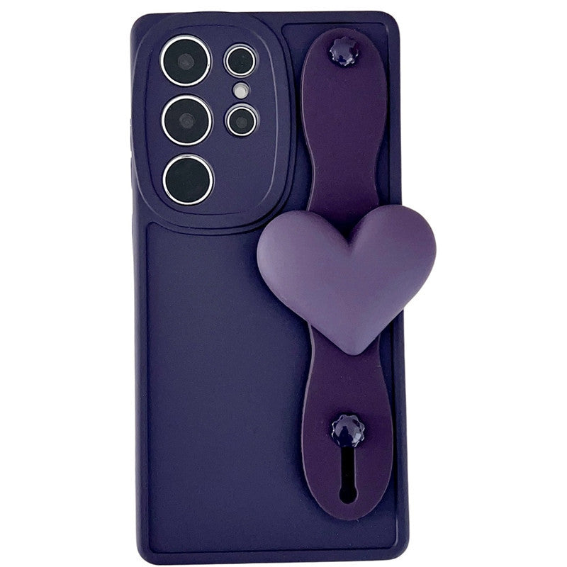 Heart + Wristband Bracket Phone Case For Samsung