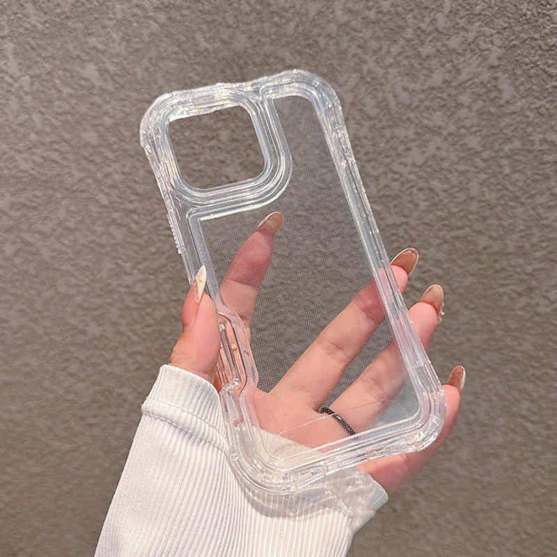 Transparent 3-in-1 Phone Case For iPhone