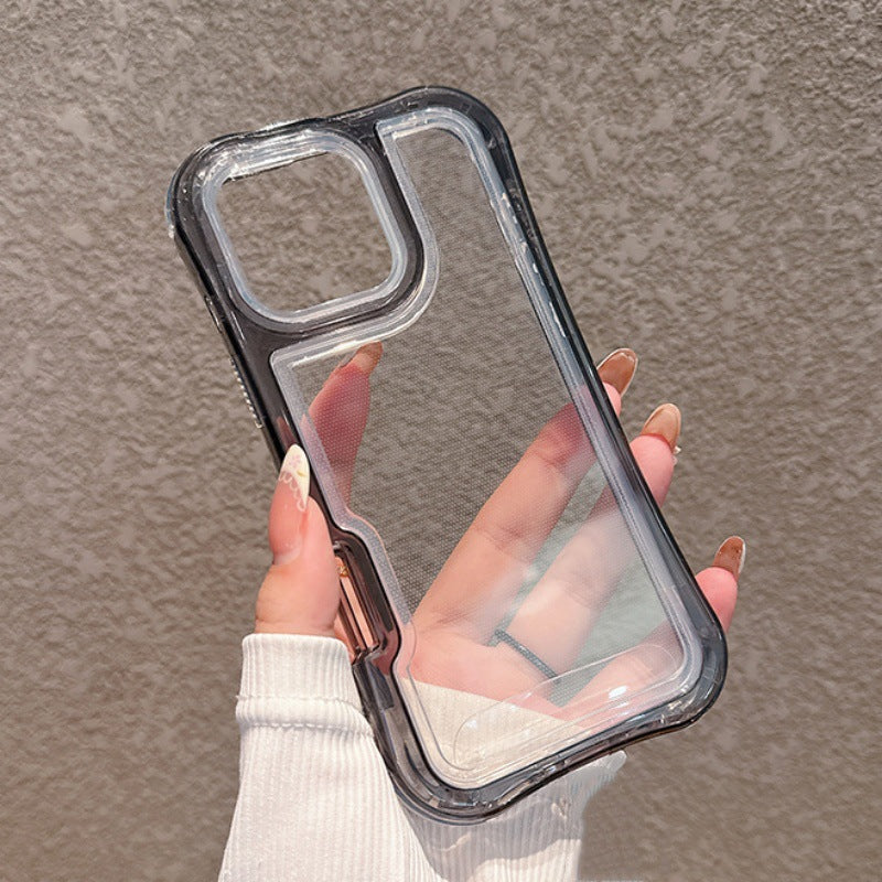 Transparent 3-in-1 Phone Case For iPhone
