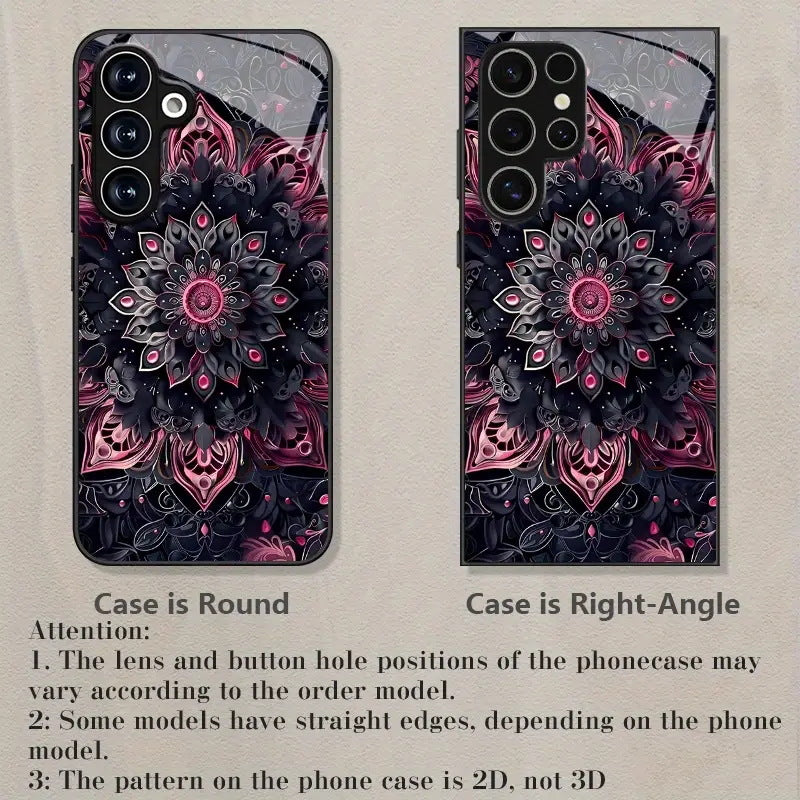 Patterned Glass Phone Case For Samsung