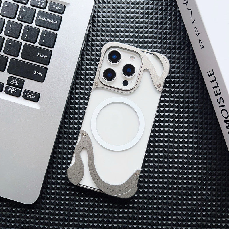 Magnetic Transparent Borderless Phone Case For iPhone
