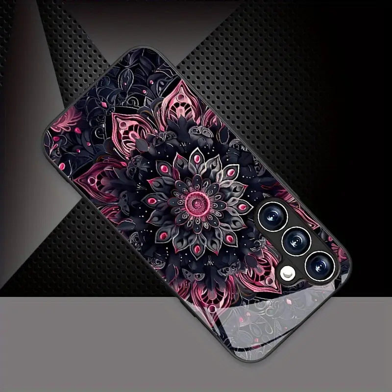 Patterned Glass Phone Case For Samsung