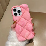 3D Diamond Airbag Soft Phone Case For iPhone
