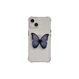 Butterfly Bracket Transparent Anti-fall Mobile Phone Case For iPhone