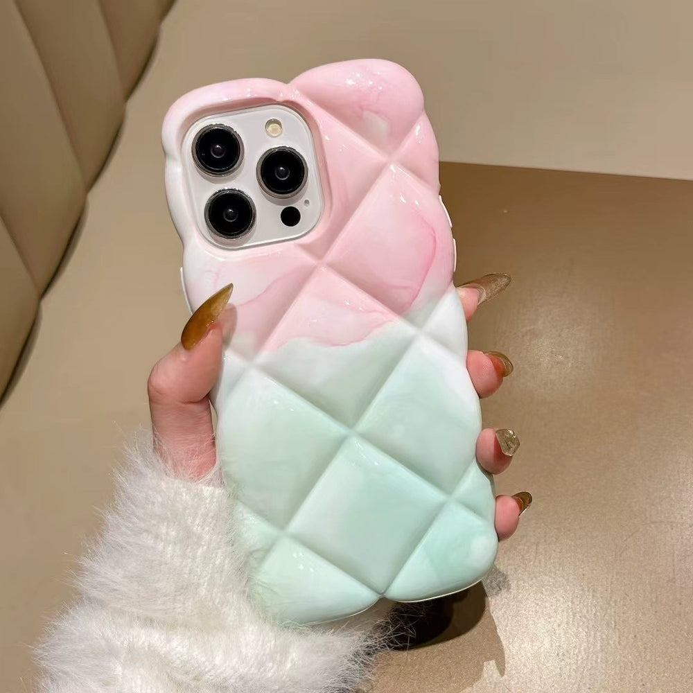 3D Diamond Airbag Soft Phone Case For iPhone