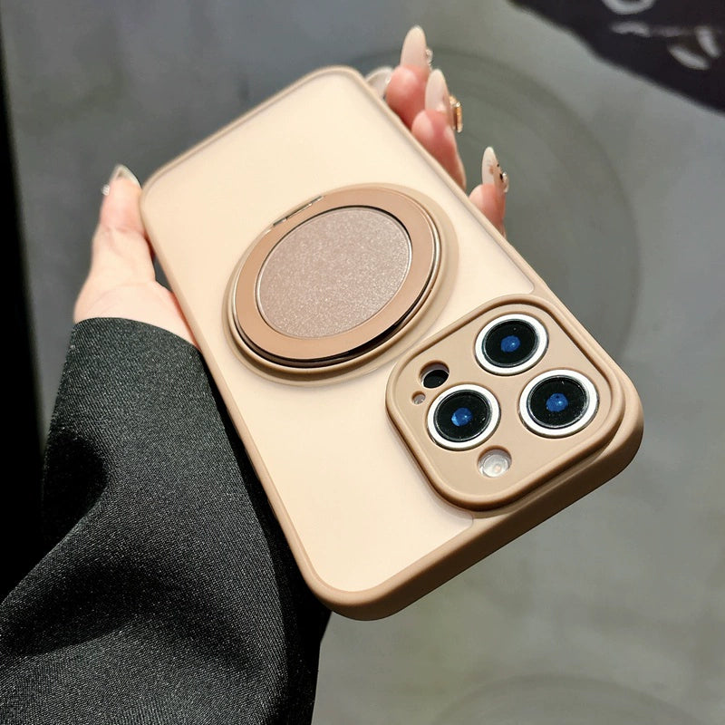 Magnetic Bracket Wireless Charging Case For iPhone