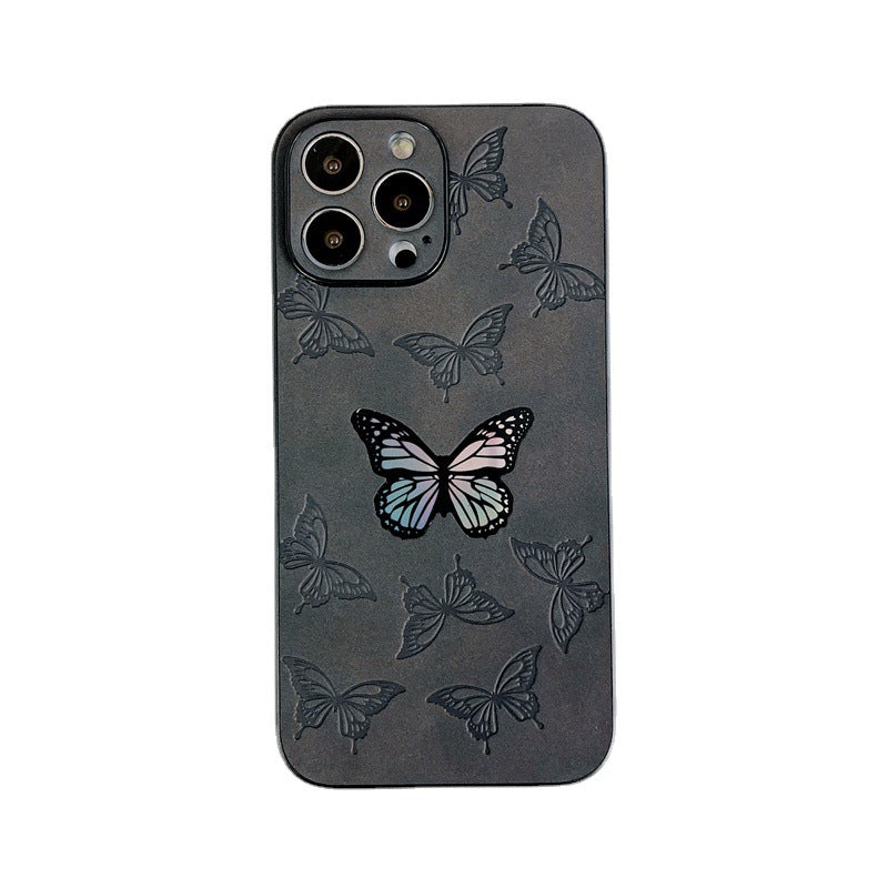 Colorful Butterfly Suede Case for IPhone