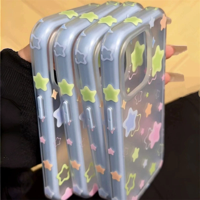 Colorful Star 2 in 1 Phone Case For iPhone