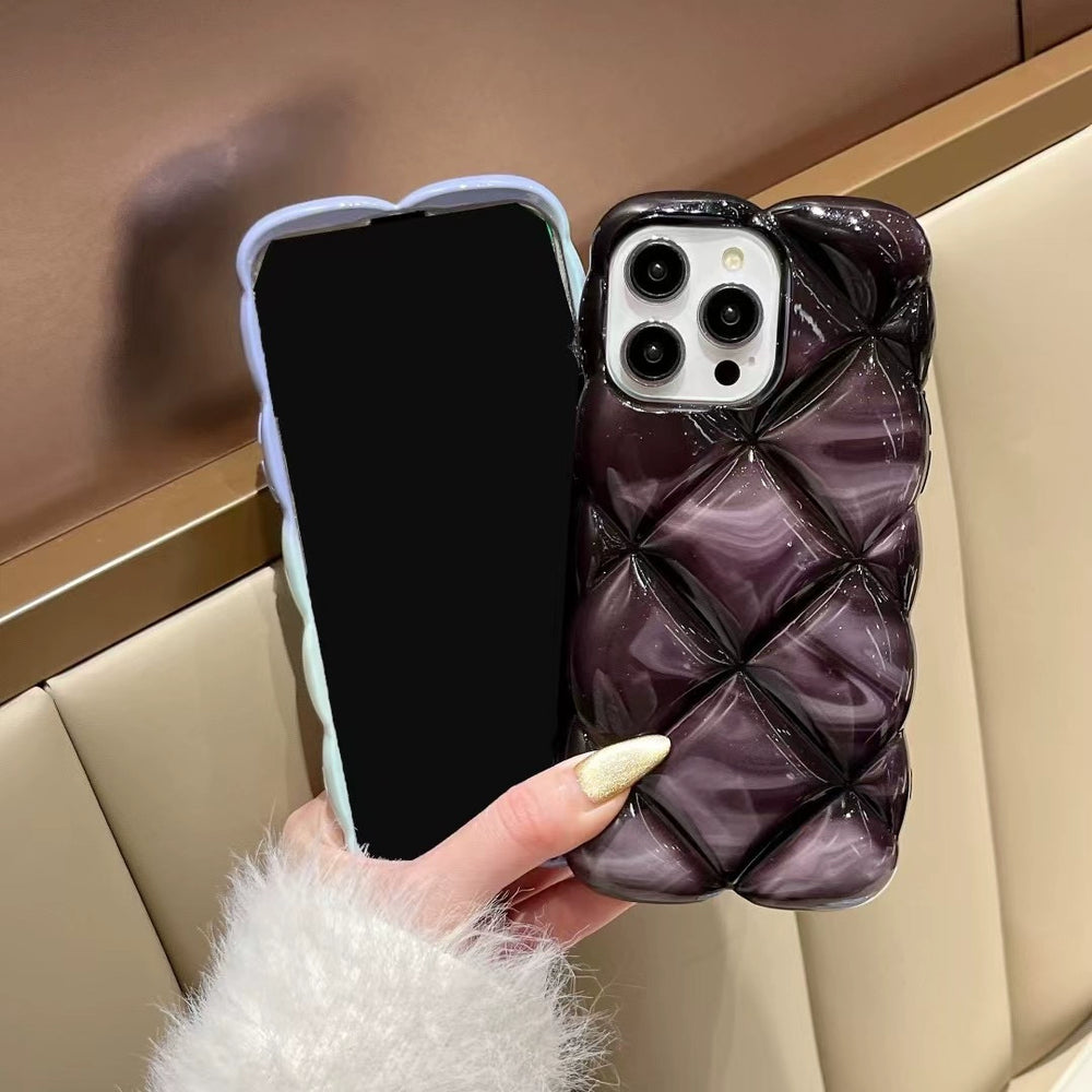 3D Diamond Airbag Soft Phone Case For iPhone