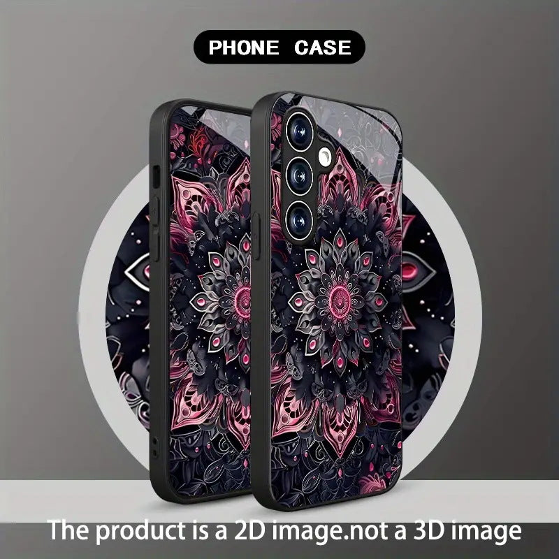 Patterned Glass Phone Case For Samsung