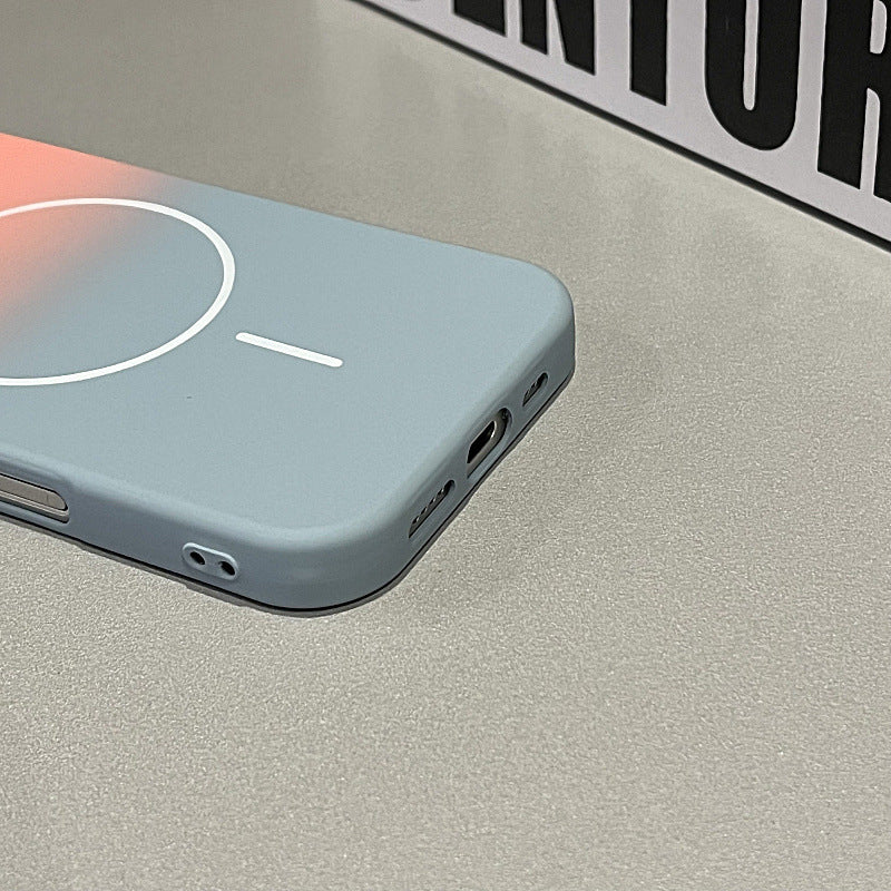 Gradient Thin Circle Magnetic Phone Case For iPhone