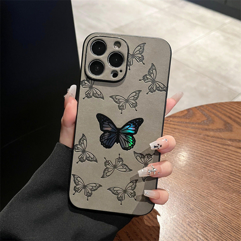 Colorful Butterfly Suede Case for IPhone