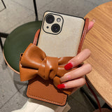 Brown Bow Phone Case For iPhone