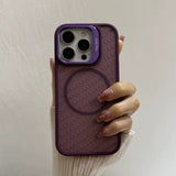 Lens Bracket Magnetic Phone Case For iPhone