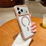 Frosted Transparent Magnetic Phone Case For iPhone