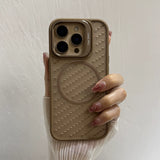 Lens Bracket Magnetic Phone Case For iPhone