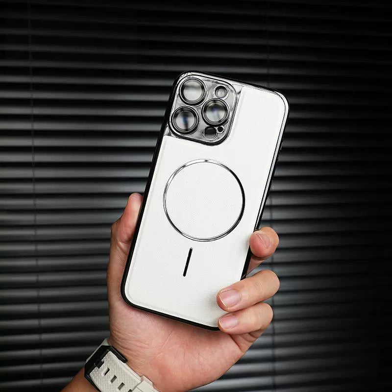 Metallic Paint Magnetic Phone Case For iPhone