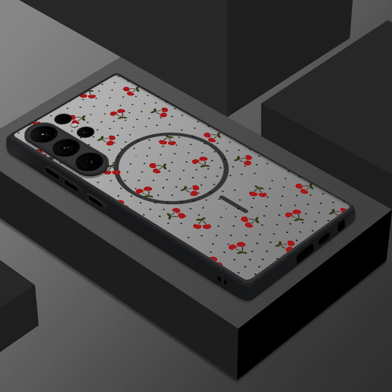 Cherry Magnetic Phone Case For Samsung