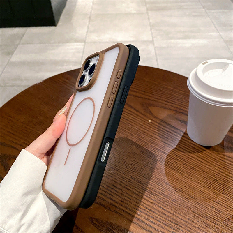Ultra-thin Skin-feel Magnetic Soft Phone Case For iPhone