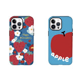 2 in 1 Apple Strawberry Phone Case For iPhone