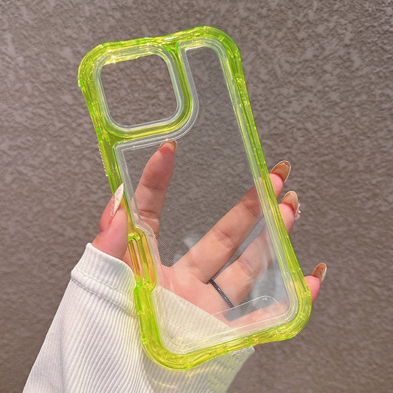 Transparent 3-in-1 Phone Case For iPhone