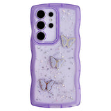 Glitter Butterfly Epoxy Phone Case For Samsung