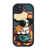 Colorful Astronaut Silicone Phone Case for iPhone