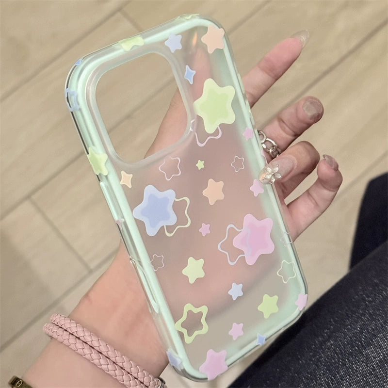 Colorful Star 2 in 1 Phone Case For iPhone