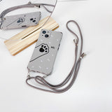 Four Corner Openings + Painting + Adjustable Shoelaces Mobile Phone Case For iPhone