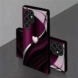Tempered Glass Heart-shaped Phone Case For Samsung