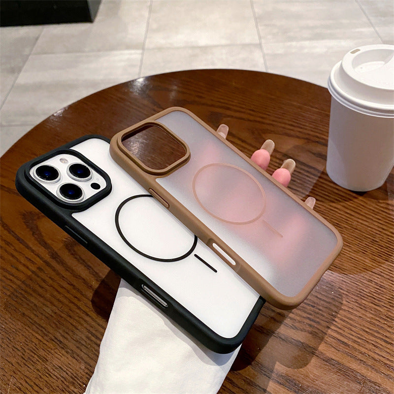 Ultra-thin Skin-feel Magnetic Soft Phone Case For iPhone