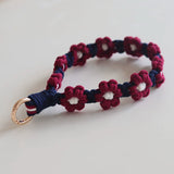 Braided Cotton Rope Flower Phone Chain Lanyard