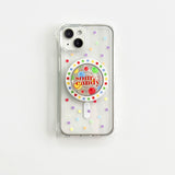 Colorful Polka Dot Magnetic Lanyard Phone Case For iPhone