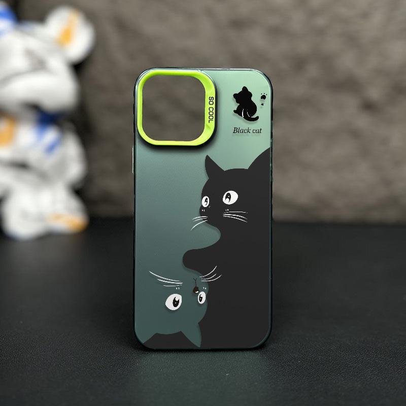 Black and White Cat Phone Case For iPhone