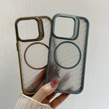 Lens Bracket Magnetic Phone Case For iPhone