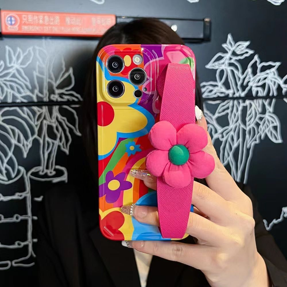 Flower Wristband Graffiti Case for IPhone