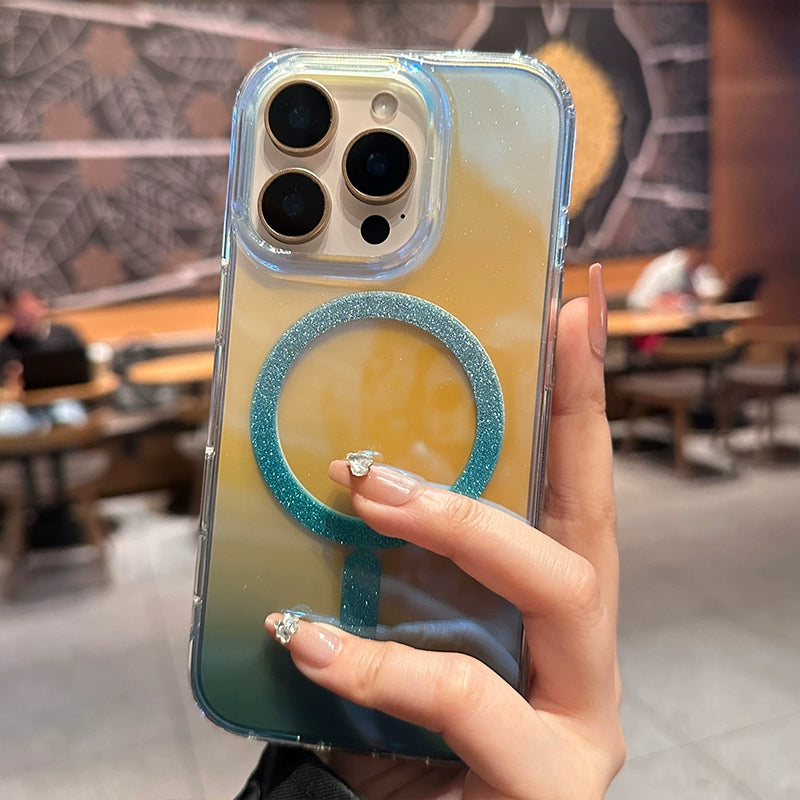 Gradient Transparent Magnetic Phone Case For iPhone